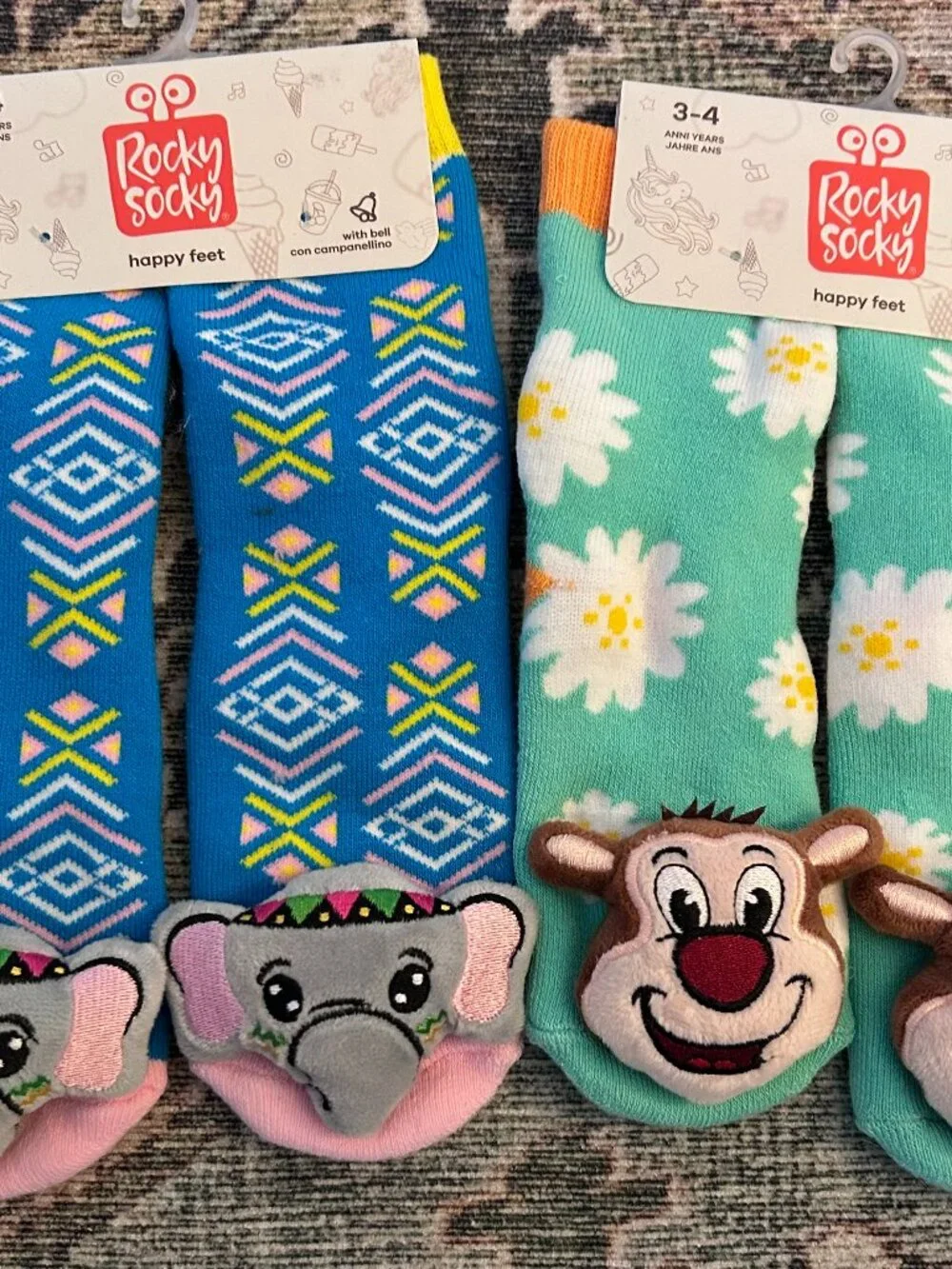Two NEW Pair of Toddler Rocky Socky Socks